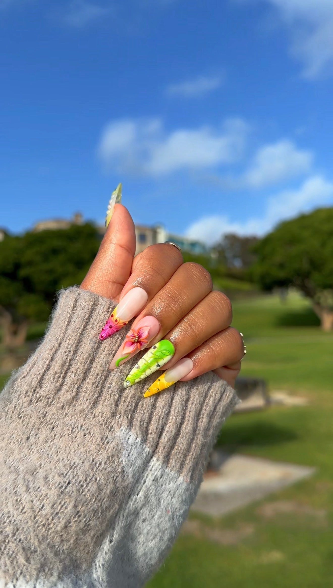 Green stiletto