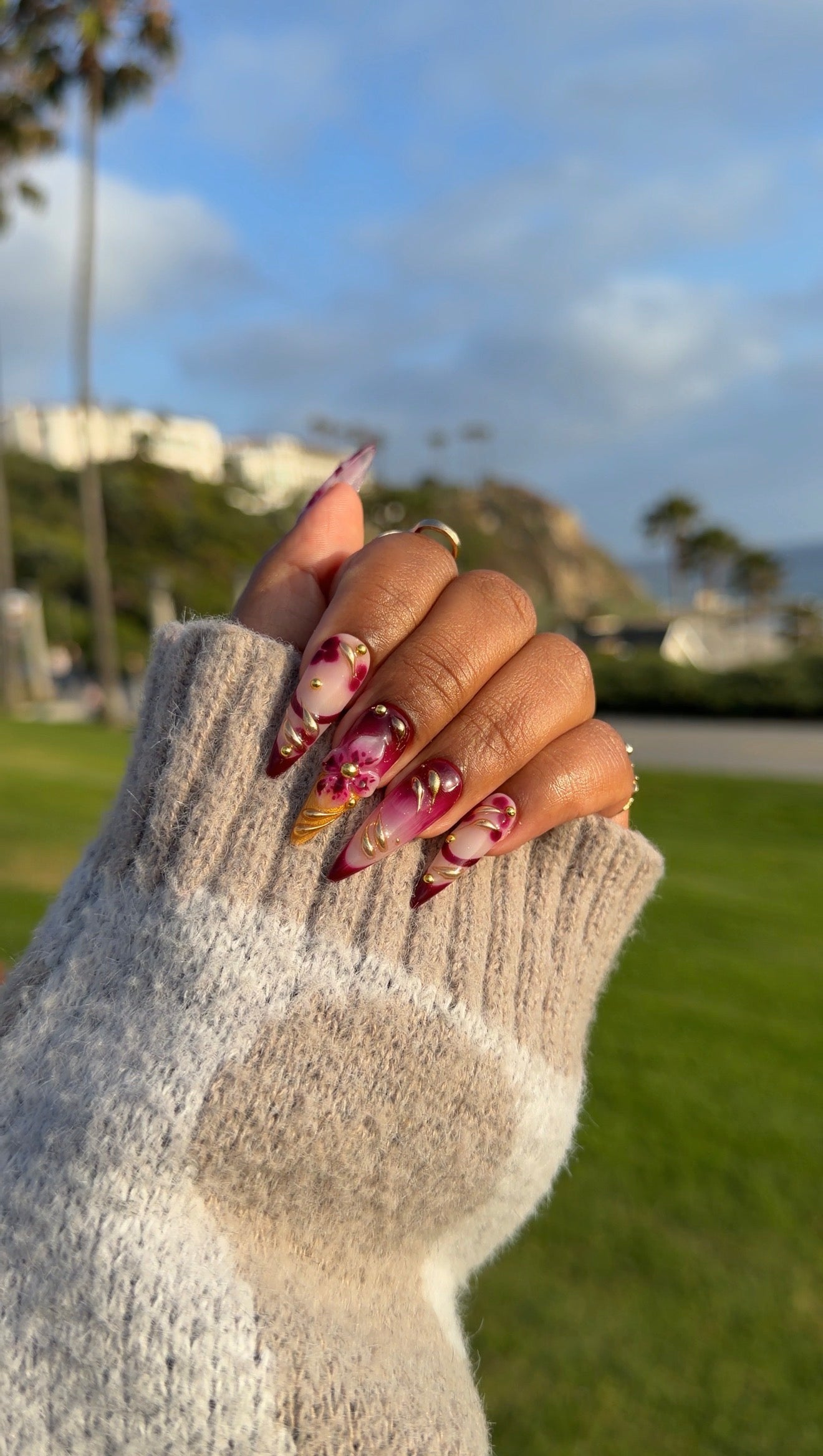 red gold stiletto