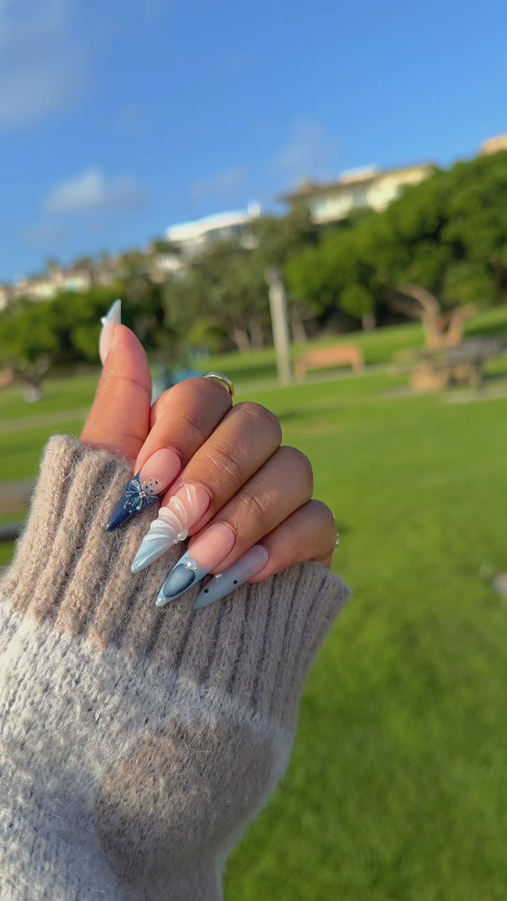 blue stiletto